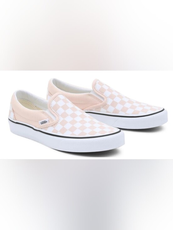 Vans Shoes - Vans Classic Slip-On  Checkerboard  'Honey Peach' Sneakers Size W10 New